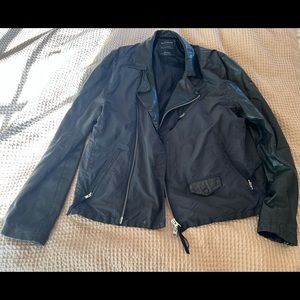 New with no tags All Saints Jacket w/ leather sleeves